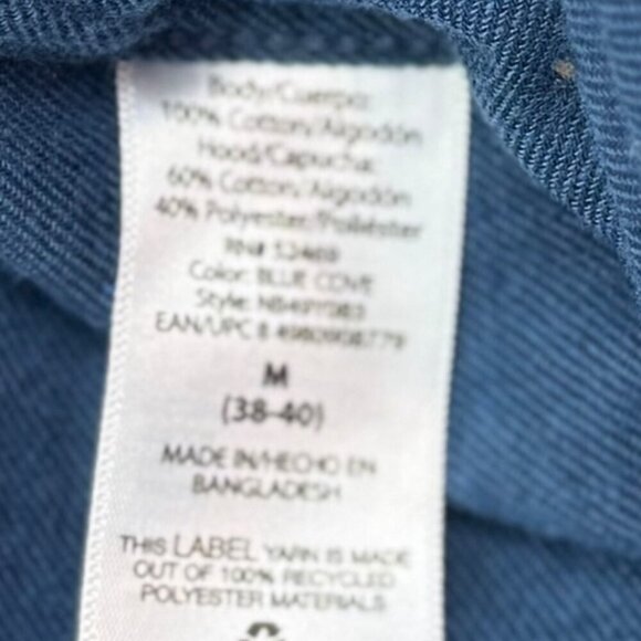 No Boundaries 100% Cotton Flannel Button Down Shirt With Hood Men's Size M 38-40 - Picture 5 of 5